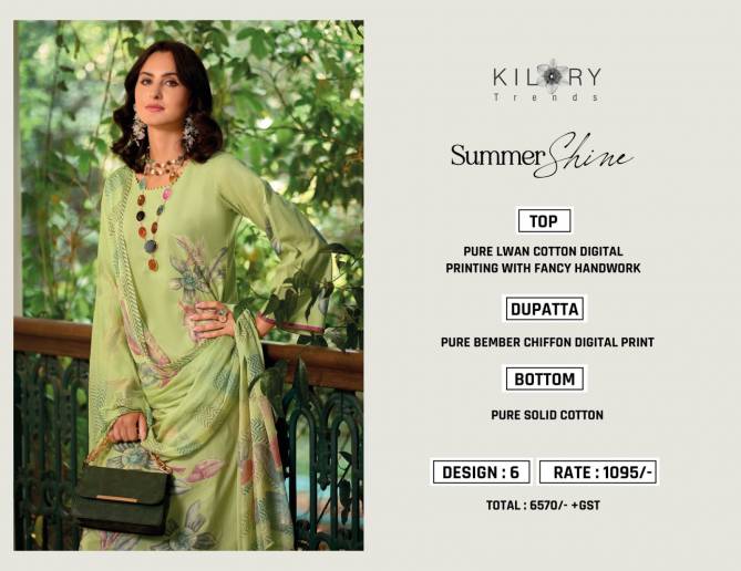 Summer Shine By Kilory Lawn Cotton Printed Salwar Kameez Wholesale Market In Surat
